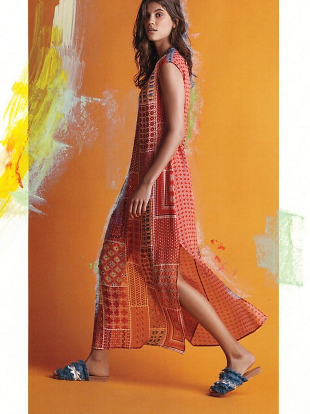Anthropologie Tanvi Kedia Patchwork Sol Dress XS in Great Condition